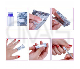 Nail Wraps Remover Per Smalto e Gel 50pz 2