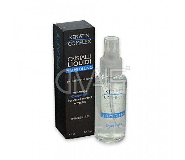 Keratin Complex cristalli liquidi ai semi di lino per capelli