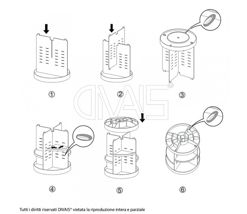Espositore per cosmetici 360°