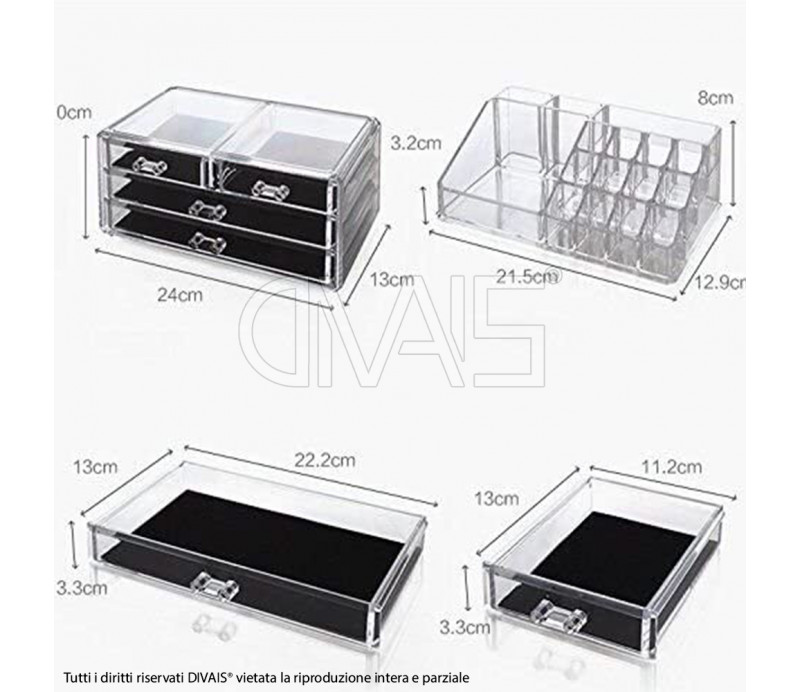 Espositore cosmetici 4 piani