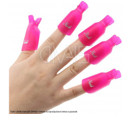 Cappucci rimuovi smalto con clip