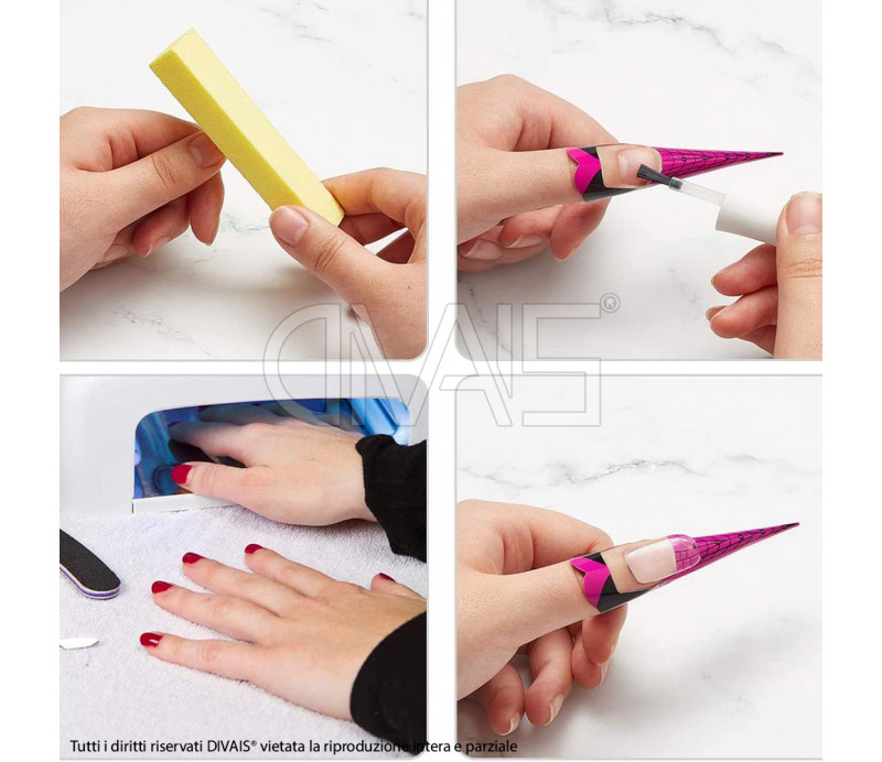 Cartine per ricostruzione unghie 500pz