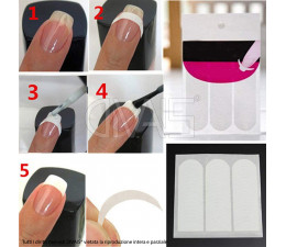 Stencil nastro adesivo per french manicure 50pz 2