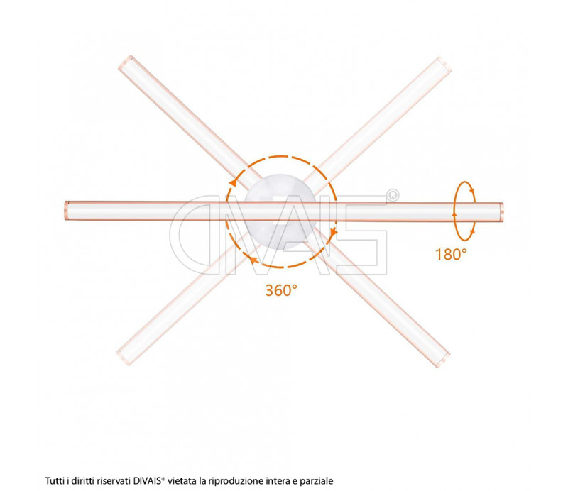 Luce a specchio con ventose