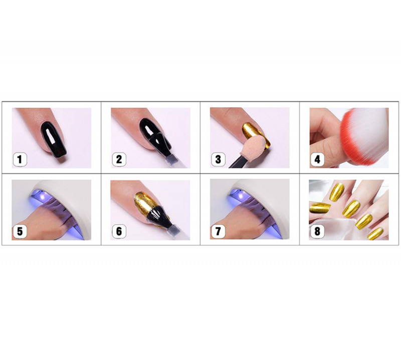 Polvere effetto specchio per unghie Bronze