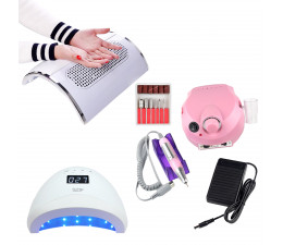 Set Nail Fresa 25000 + Lampada Uv-Led 48w + Sterilizzatore