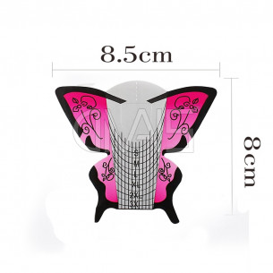 Cartine Nail Farfalla Black Pink 500pz 2