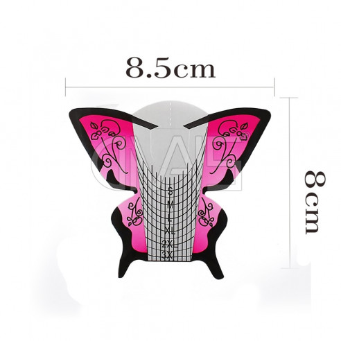 Cartine Nail Farfalla Black Pink 500pz