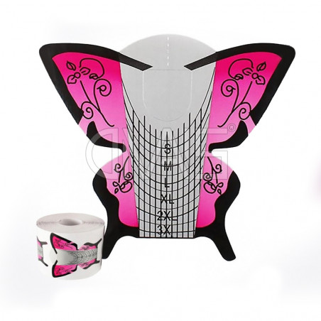 Cartine Nail Farfalla Black Pink 500pz