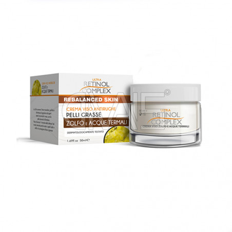 Crema Viso Antirughe Pelli Grasse Zolfo e Acque Termali