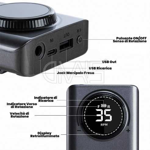 Fresa Unghie Ricaricabile 35000giri 30w Brushless