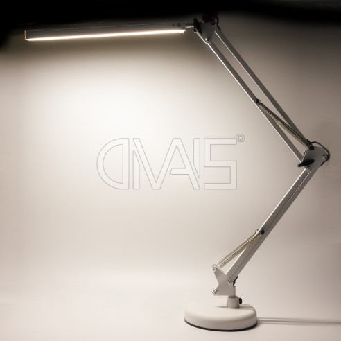 Lampada Tavolo Led Con Base e Morsetto Ultralight