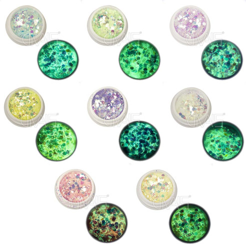 Pacchetto Decorazioni Strass Fluo Nail Night Effect