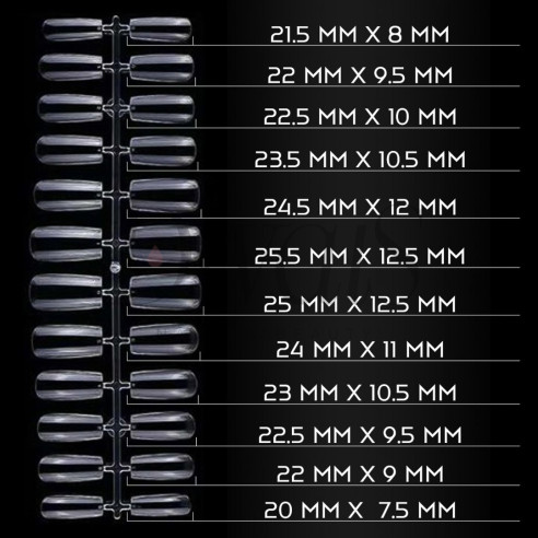 Tips Fullcover In Gel Square Trasparente