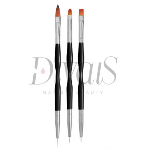 Set 3 Pennelli Dual Doppia Setola