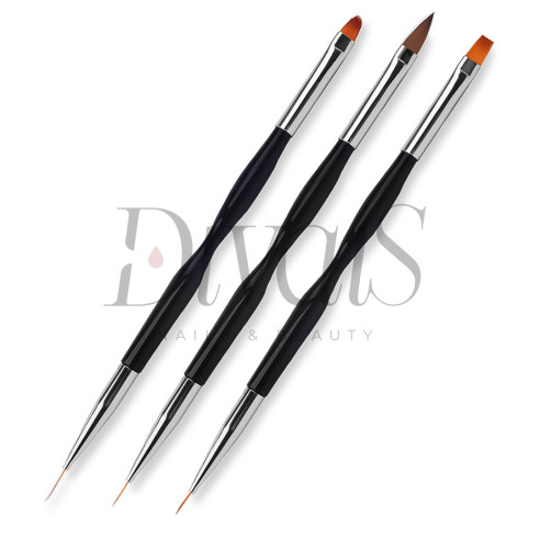 Set 3 Pennelli Dual Doppia Setola