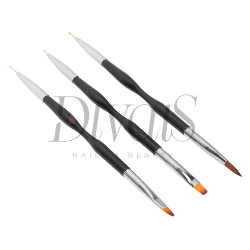 Set 3 Pennelli Dual Doppia Setola