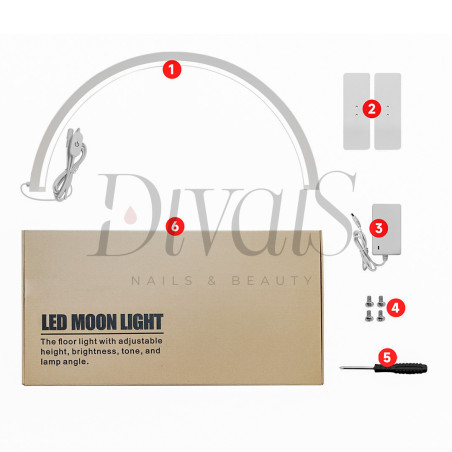 Lampada Da Tavolo Curva Moon Light Led Professionale Colore Bianco