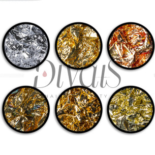 Mix Foglie Metalli Per Decorazione Unghie