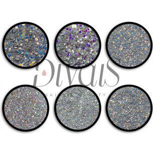 Mix Micro Pailettes Grey Per Decorazione Unghie