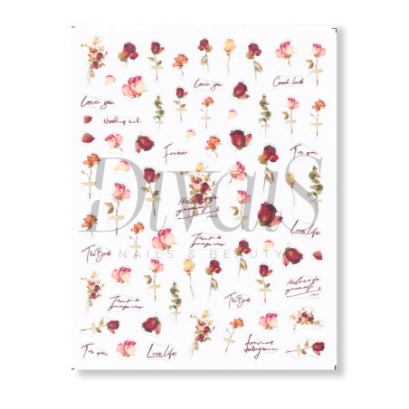 Stickers Nails 5D Rose