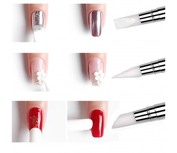 5 Pennelli Unghie silicone Nail