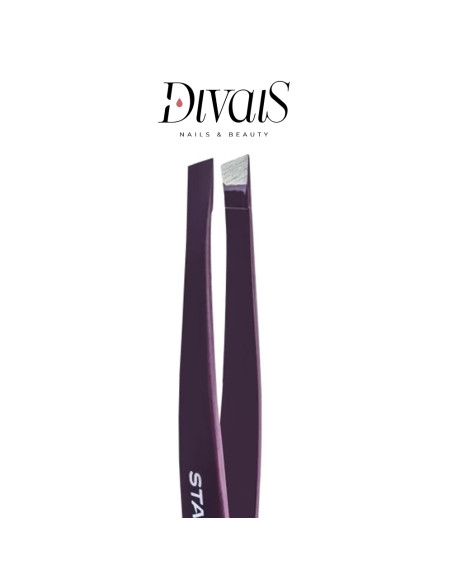 Pinzetta Punta Larga Inclinata Per Sopracciglia Professionale Staleks TE113V