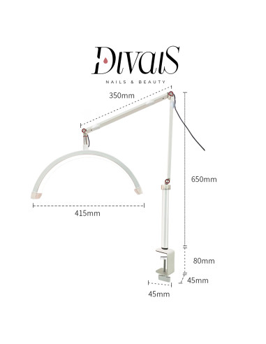 Lampada Moon Curva con Morsetto