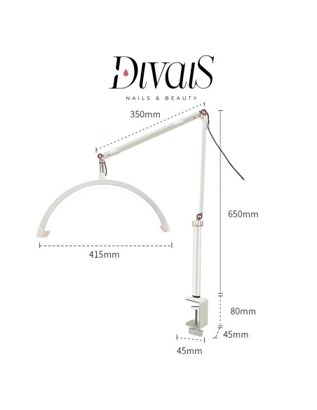 Lampada Moon Curva con Morsetto