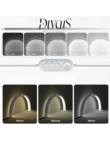 Lampada Da Tavolo Curva Moon Light Pieghevole