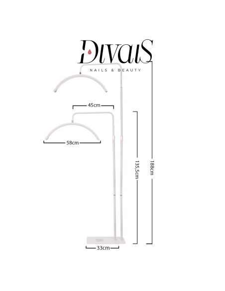 Lampada Da Pavimento Curva Moon Light Led Professionale