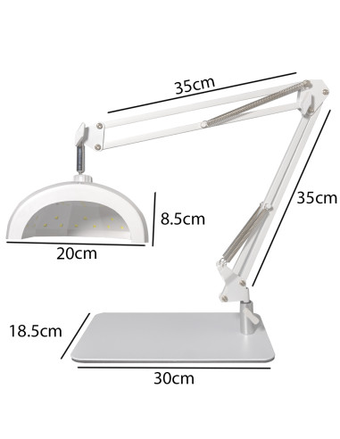 Lampada Uv-Led 48w per pedicure con base e stativo regolabile