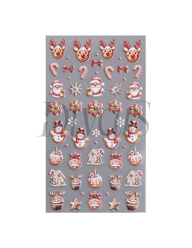 Stickers Nails 5D k345 Christmas