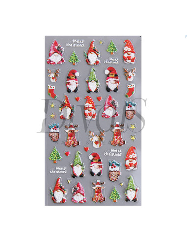 Stickers Nails 5D k346 Christmas