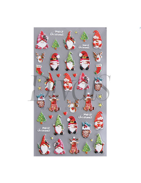 Stickers Nails 5D k346 Christmas