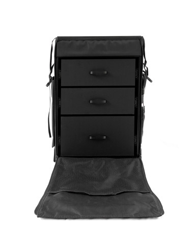 Trolley semirigido in tessuto per estetica e makeup