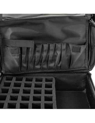 Trolley semirigido in tessuto per estetica e makeup