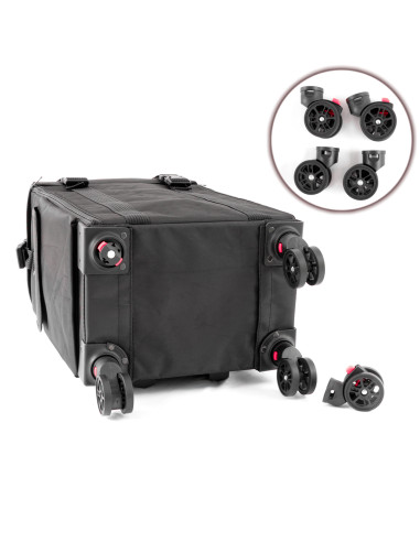 Trolley semirigido in tessuto per estetica e makeup