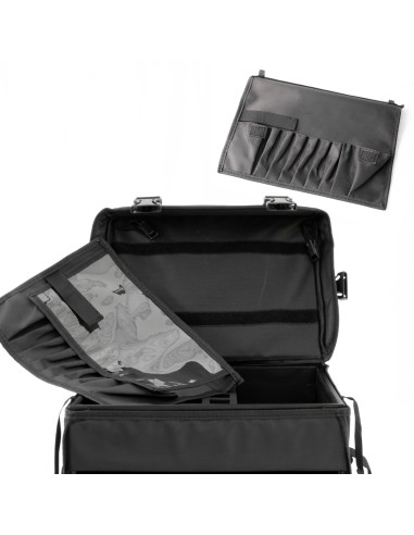 Trolley semirigido in tessuto per estetica e makeup