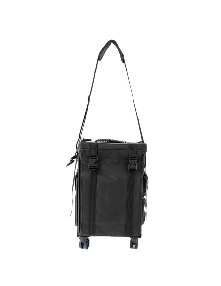 Trolley semirigido in tessuto per estetica e makeup