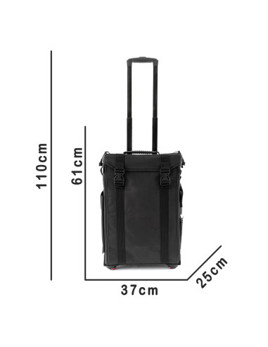 Trolley semirigido in tessuto per estetica e makeup