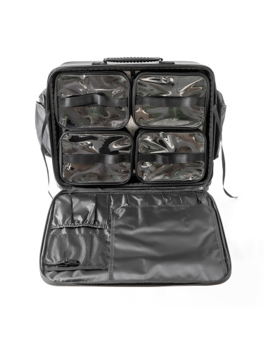 Trolley semirigido in tessuto per estetica e makeup beauty