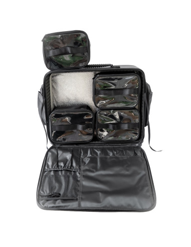 Trolley semirigido in tessuto per estetica e makeup beauty