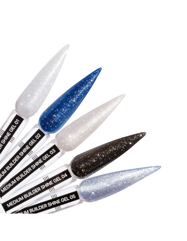 Kodi Modeling Gel Medium with Glitter 01 – 30 g | Gel Costruttore HEMA-Free TPO-Free Shine