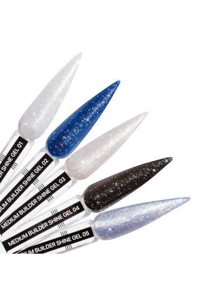 Kodi Modeling Gel Medium with Glitter 01 – 30 g | Gel Costruttore HEMA-Free TPO-Free Shine