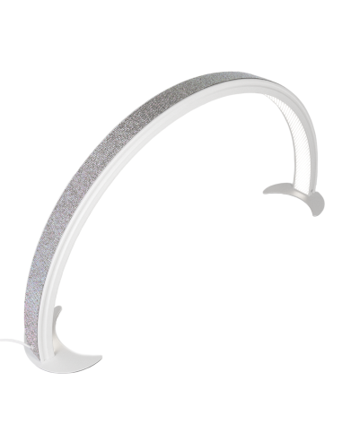 Lampada LED Moon ad Arco 48W in Alluminio Glitter per Estetiste