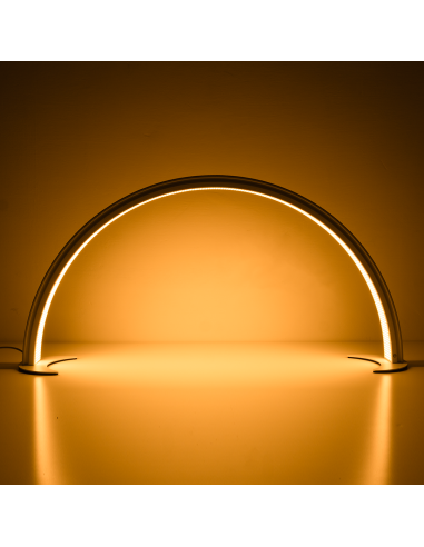 Lampada LED Moon ad Arco 48W in Alluminio Glitter per Estetiste