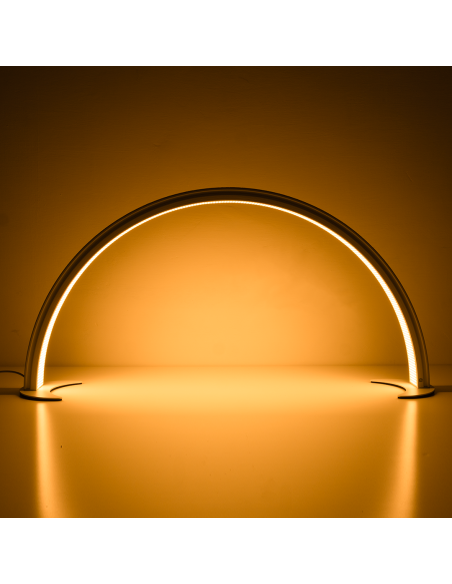 Lampada LED Moon ad Arco 48W in Alluminio Glitter per Estetiste