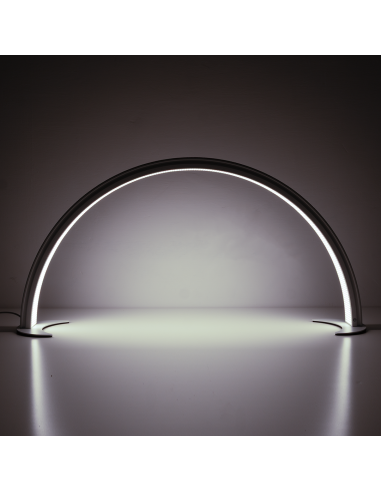Lampada LED Moon ad Arco 48W in Alluminio Glitter per Estetiste