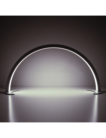 Lampada LED Moon ad Arco 48W in Alluminio Glitter per Estetiste